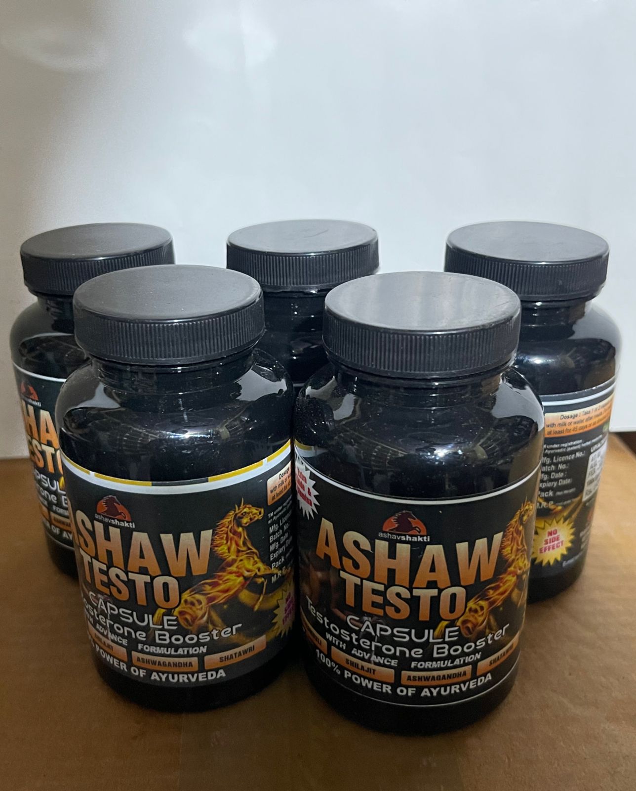 1. ASHAW-TESTO ayurvedic testosterone booster capsules (100x1gm) Pack