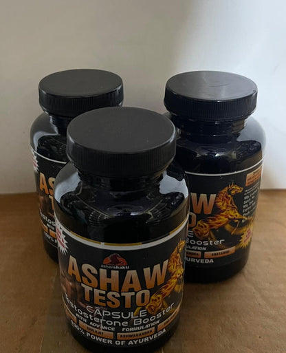 1. ASHAW-TESTO ayurvedic testosterone booster capsules (100x1gm) Pack